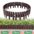 2.8m / 5.6m / 8.4m Palisade Beetumrandung Rasenkante Beeteinfassung Garten Braun