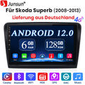 6+128GB Android 12.0 DAB+ Autoradio Carplay Für Skoda Superb II Kombi 3T 2008-13