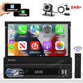 Mit DAB+ 1 DIN 7 Zoll Dehnbar Android 13 Autoradio GPS Navi Carplay WIFI Player