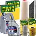 MANN INSPEKTIONSPAKET+7L FUCHS TITAN 5W-30 MOTORÖL passend für 3.0d BMW X5 E53