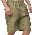 Herren Shorts Bermuda Cargo Pants Vintage Casual Sommer Capri Kurze Hose 2026