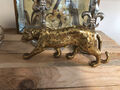 Leopard  Goldfarbig Skulptur Dekoratives Figur Deko Accessoires L35 cm