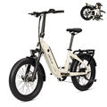 E-Bike Klapprad DERUIZ 20Zoll Elektrofahrrad 500Wh Shimano 8G Pedelec e Citybike