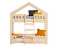 Kinderbett Etagenbett 90x200 80x160 Weiß Hausbett Stockbett Lattenrost Leiter