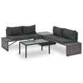  Gartensofa 3-tlg. Poly Rattan Gartenmöbel Sitzgruppe Gartenset Lounge vidaXL