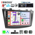 9" Autoradio Carplay Android 13 2+64Gb GPS SAT NAV RDS Für Mazda 3 BL 2010-2013