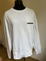 Calvin Klein Sweatshirt M weiß mit Logoprint - Größe M - Weiß - Logoprint Front 