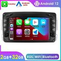 2+32GB Android 12 Autoradio Für Mercedes W203 W209 GPS Navi Carplay BT WIFI RDS