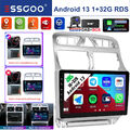 1+32G Autoradio Android13 Carplay GPS NAVI DAB Für Peugeot 307 2007-2013 +Kamera