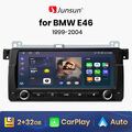 Android 13 Carplay Autoradio GPS Navi SWC WiFi BT DAB+ Für BMW 3er E46 M3 2+32GB