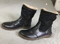 EL NATURALISTA Stiefel Boots Leder Schwarz Gr. 41 Gefüttert Teddyfleece TOP Zust