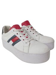 TOMMY JEANS Schnürsneaker Damen Gr. DE 39 weiß Casual-Look