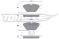 Bremsbelagsatz Scheibenbremse TOMEX Brakes TX 16-01 für MERCEDES KLASSE W204 180