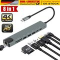 USB C Hub 8 in 1 Adapter HDMI 4K USB 3.0 Micro SD RJ45 Ethernet Netzwerk DHL