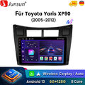 6+128G Android 13 Autoradio GPS LTE WIFI CarPlay Für Toyota Yaris XP90 2005-2012