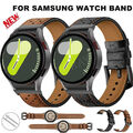 Leder Armband Für Samsung Galaxy Watch 7 6 4 40/44mm Classic 43/47mm 5 Pro 45mm