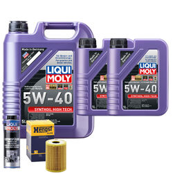 Motoröl 5W40 LIQUI MOLY Synthoil High Tech 7L+HENGST Ölfilter +Spülung