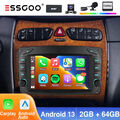 DAB+ 2+64G Für Mercedes Benz C/CLK Klasse W203 W209 Android 13 Autoradio GPS Nav