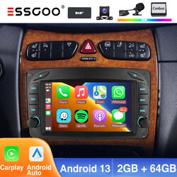 DAB+ 2+64G Für Mercedes Benz C/CLK Klasse W203 W209 Android 13 Autoradio GPS Nav