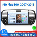 7" Android 13 Carplay Autoradio GPS NAVI BT WIFI SWC DAB+ Für Fiat 500 2007-2015