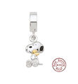 Charm Dangle Hund Snoopy 925 Silber Welpe - Anhänger für Pandora Armband