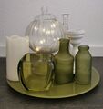 Deko Paket Vintage Shappy Landhaus Boho Led/Kerze/Vase/Kerzenständer/Glas/salbei