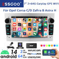 DAB+ Autoradio Android 14 Für Opel Astra H Corsa C/D Vivaro Carplay 64G GPS WIFI