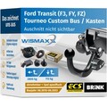 AHK für Ford Transit/Tourneo Custom ab 16 abnehmbar BRINK +7pol E-Satz ECS