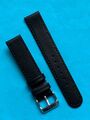 Eichmüller Lederband Nappa mit Naht 18 mm schwarz Uhrband Band Uhrarmband