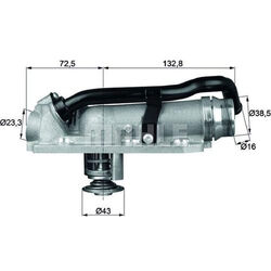 Thermostat Kühlmittel mit Dichtung MAHLE für VW PASSAT B5.5