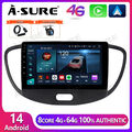 DAB Android 14 CarPlay 8 Core 4+64G Für Hyundai I10 2007-2013 Autoradio GPS NAVI