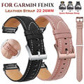 Quick Fit Leder Armband Für Garmin Fenix E 8 7 7X 6 6X Pro 3HR 5 5X Plus S60 S70