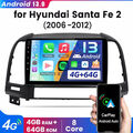 Für Hyundai Santa Fe 2 2006-2012 Carplay Android 13 Autoradio BT GPS Navi 4+64GB