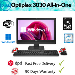 Windows11 All-in-One-PC Dell OptiPlex 3030 Core i3-4thG 8GB RAM 500GB HD Grade-C