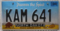 North Dakota USA Nummernschild Kennzeichen Schild US Car License Plate [KAM 641]