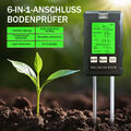 6 in 1 PH Wert Messgerät Bodentester Temperatur Bodenfeuchtigkeit Licht Tester