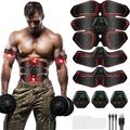 Wiederaufladbarer EMS Bauchmuskeltraining Gürtel Trainer ABS Stimulator Toner Gürtel