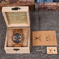 Holz Armbanduhr Holzuhr Chronograph Luxusuhr Herrenuhr Männeruhr Geschenk Neu