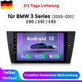 9" Carplay Autoradio Android 13 Für BMW 3er E90 E91 E92 318i 320d GPS NAVI 2+64G