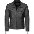 PAULGOS Herren Lederjacke Echtes Leder Jacke Echtleder Übergangsjacke Fashion 