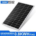 100W Solarpanel 12V Monokristallines 100 Watt Solarmodul für Wohnwagen Haushalt