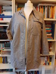 MARIE LUND Overshirt Shaket Hemdjacke Steppjacke Gr M L kariert braun schwarz