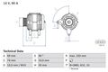 BOSCH Lichtmaschine Generator Lima 0 986 040 390 +72.67€ Pfand für BMW 3er E46