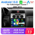 64GB Android 13 Autoradio GPS NAVI WIFI DAB Für VW Touran 1T1 1T2 1T3 2003-2010