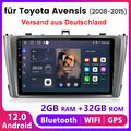 2+32G Autoradio FM Carplay WIFI BT Für Toyota Avensis SWC Android12 GPS NAVI DAB