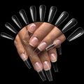 500 Stück Nageltips, Ballerina Nagelspitzen Full Cover Falsche Nagel Tips, Trans