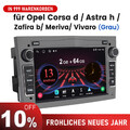 【Lüfter】2+64G DAB Android13 Autoradio GPS WIFi Für Opel Astra H Corsa C D Vectra