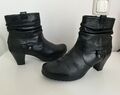 Damen Stiefelette von Gabor Größe 38 Schwarz Leder