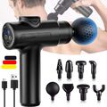 Mini Electric Massage Gun Massagepistole Massager Muscle Massagegerät + 8 Köpfe