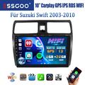 2+32G Carplay Android 13 Autoradio GPS Navi WIFI Für SUZUKI SWIFT III 2005-2010